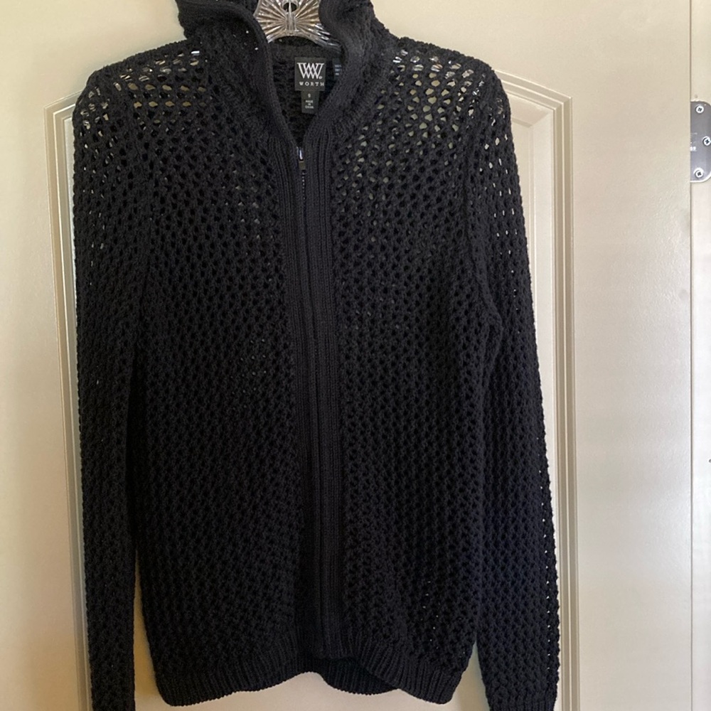 Worth fishnet zipped jacket